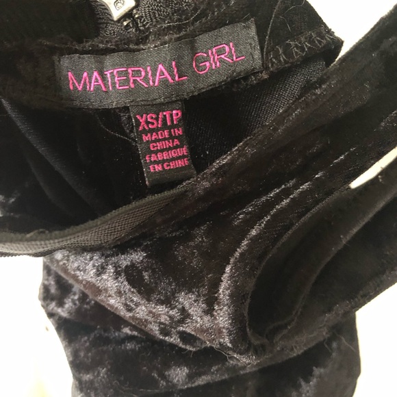 Black Crushed Velvet mini dress, size XS, by Material Girl - Picture 5 of 6